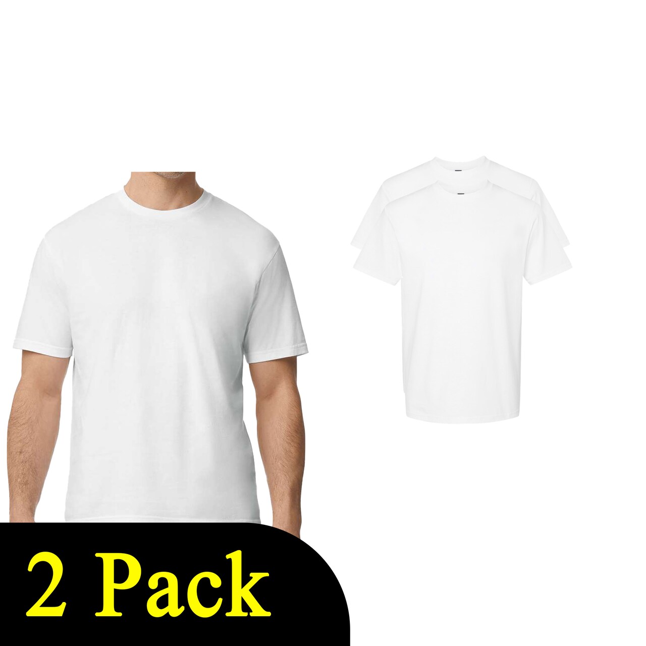 Gildan Unisex Softstyle Midweight White Blank T-Shirt Bundle for DIY Crafts